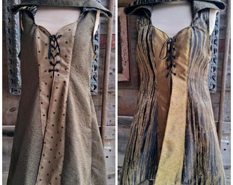Black or Green Huntress Coat, Reversible