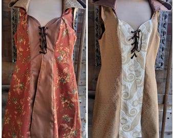 Beige or Rust Reversible  Huntress Coat, XL Size