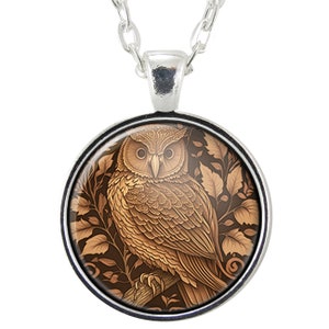 Owl Necklace, Bird Watcher Gifts, Handmade Forestcore Animal Jewelry