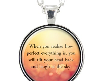 Custom Quote Necklace, Pendant Jewelry Personalized With Any Text, Saying, Or Word