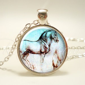 Horse Necklace, Equestrian Jewelry, Pony Pendant (1875S1IN)