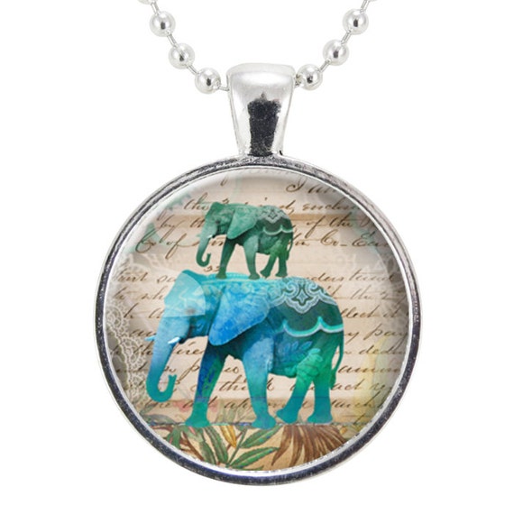 Blue sale elephant necklace
