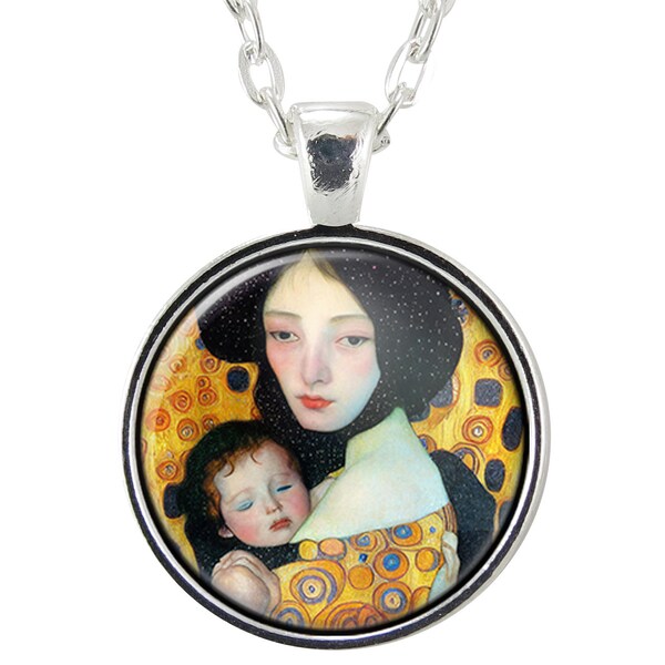 Mother And Baby Necklace, Mother's Day Gifts, Handmade Mom Jewelry, Presents For New Mom