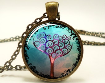 Tree Pendant, Woodland Jewelry, Fall Jewelry (0628B1IN)