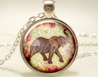 Lucky Elephant Necklace, Animal Good Luck Charm,  Pendant