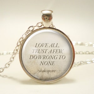 Personalized Gift Idea, Custom Quote Necklace, Inspirational Quote Pendant, Song Lyric Necklace 1753S1IN image 1