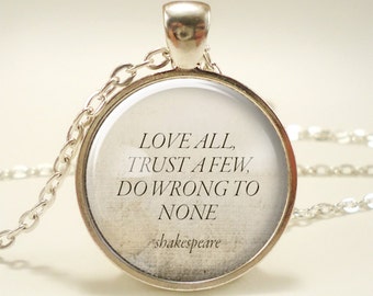 Personalized Gift Idea, Custom Quote Necklace, Inspirational Quote Pendant, Song Lyric Necklace (1753S1IN)