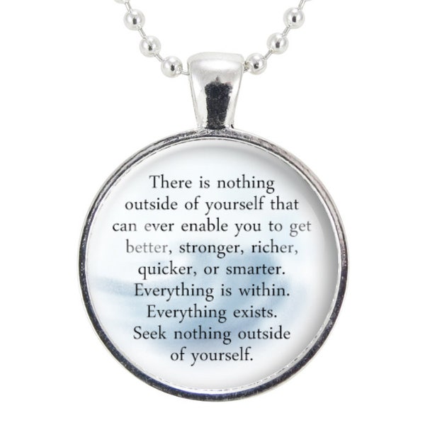 Miyamoto Musashi Quote Necklace From The Book of Five Rings, Meaningful Jewelry With Sayings, Inspirational Quote Pendant