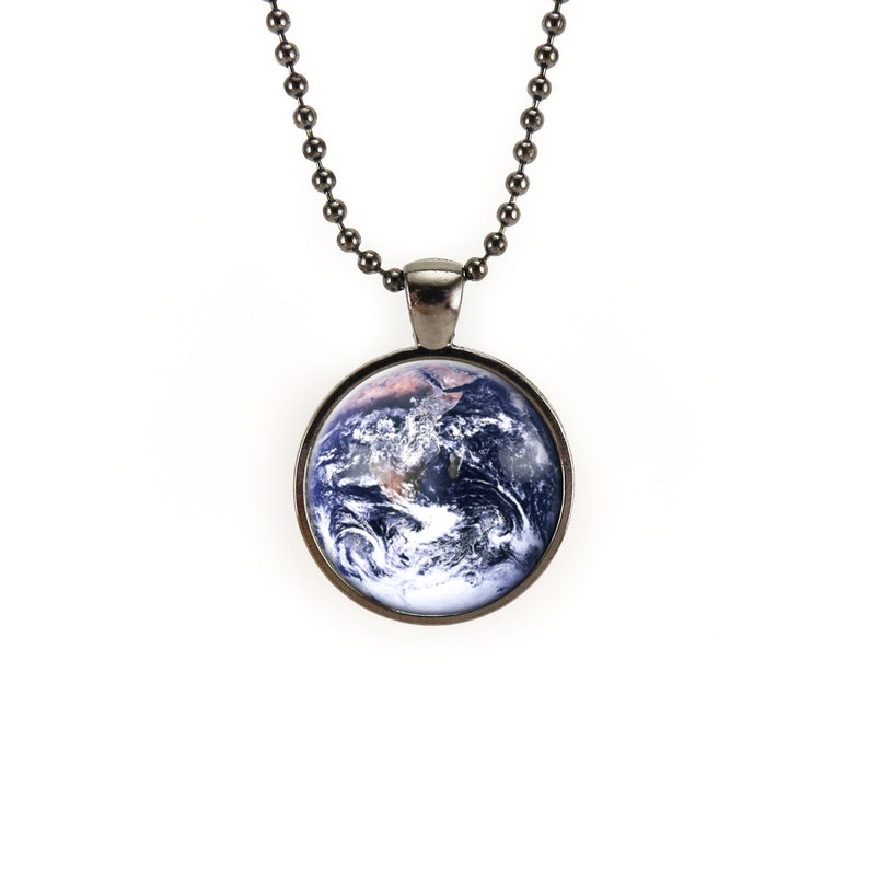 Earth Necklace Gaia Planet Pendant Universe Jewelry - Etsy