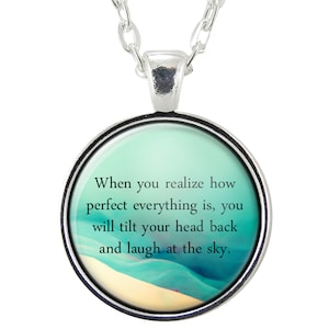 Custom Quote Necklace, Pendant Jewelry Personalized With Any Text, Saying, Or Word