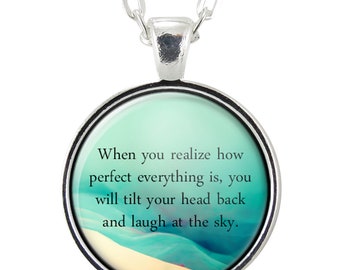 Custom Quote Necklace, Pendant Jewelry Personalized With Any Text, Saying, Or Word