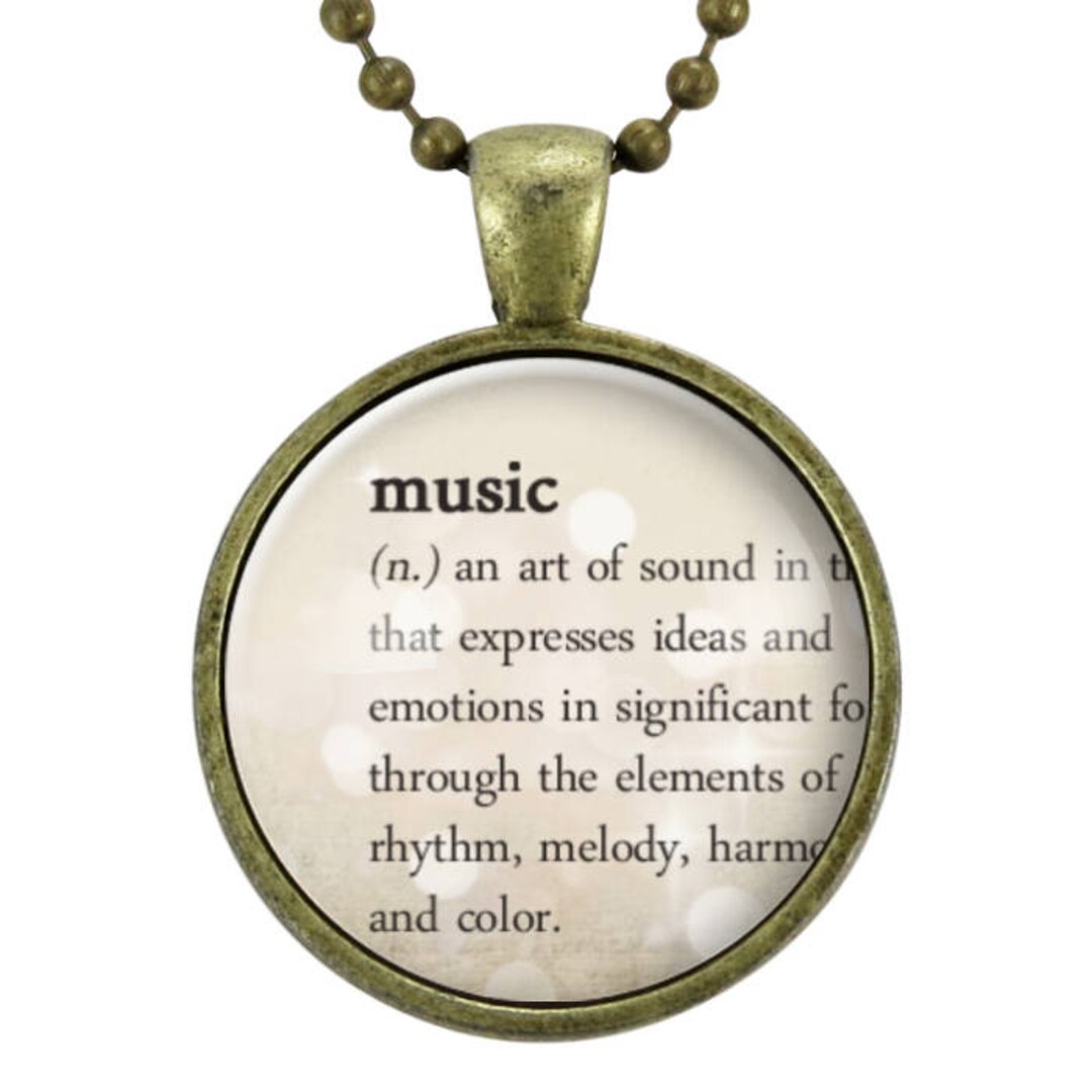 Music Necklace, Dictionary Definition Jewelry, Homemade Pendant, Gift