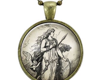 Freyja Necklace: Bronze Viking Norse Goddess Pendant