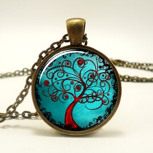 Pendentif arbre, bijoux d'automne boisé