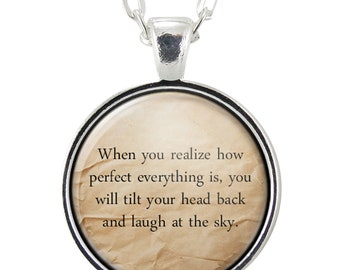 Custom Quote Necklace, Pendant Jewelry Personalized With Any Text, Saying, Or Word