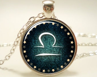 Libra Necklace, Zodiac Sign Pendant, Constellation Jewelry (1224S1IN)