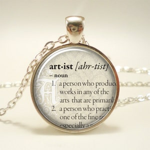 Personalized Dictionary Word Necklace, Custom Text Pendant Jewelry DICTS1IN image 2