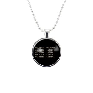 Binary Code I Love You Necklace, Romantic Nerd Gifts for Women, Cute ...
