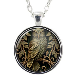 Owl Necklace, Bird Watcher Gifts, Handmade Forestcore Animal Jewelry