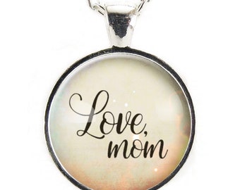 Love Mom Necklace Gifts For Daughter Or Mothers Day Gift Jewelry, Perfect Gift For Mom Charm