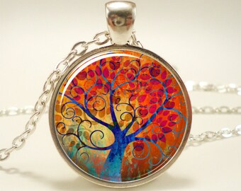 Tree Necklace, Nature Jewelry, Forest Pendant (1205S1IN)