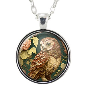 Owl Necklace, Bird Watcher Gifts, Handmade Forestcore Animal Jewelry