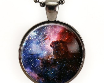 Carina Nebula Necklace, Galaxy Jewelry, Universe Pendant