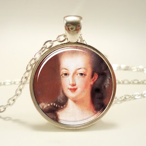 Marie Antoinette Necklace, Art Pendant Charm With Necklace Chain, french necklace (0344S1IN)
