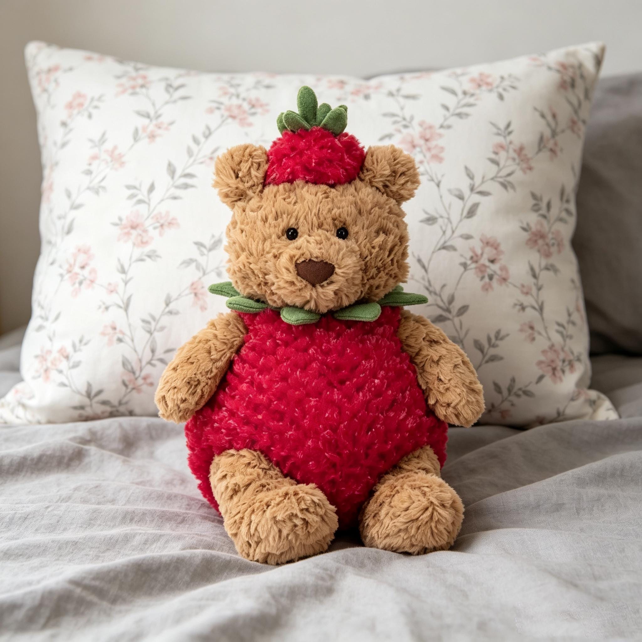 Strawberry Bartholomew Bear Jellycat - Etsy