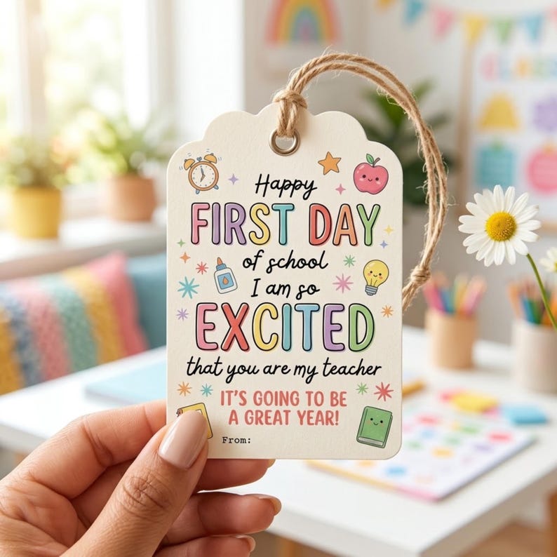 Printable I'm so Excited to Have You as My Teacher Tag First Day of ...