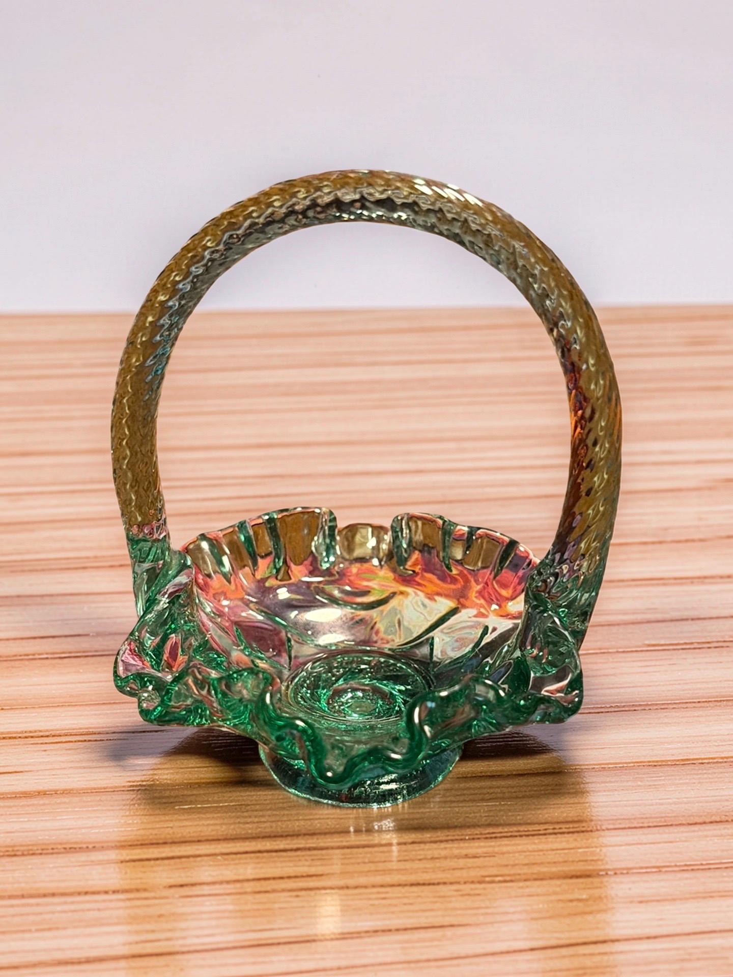 Fenton Turquoise Basket - Etsy
