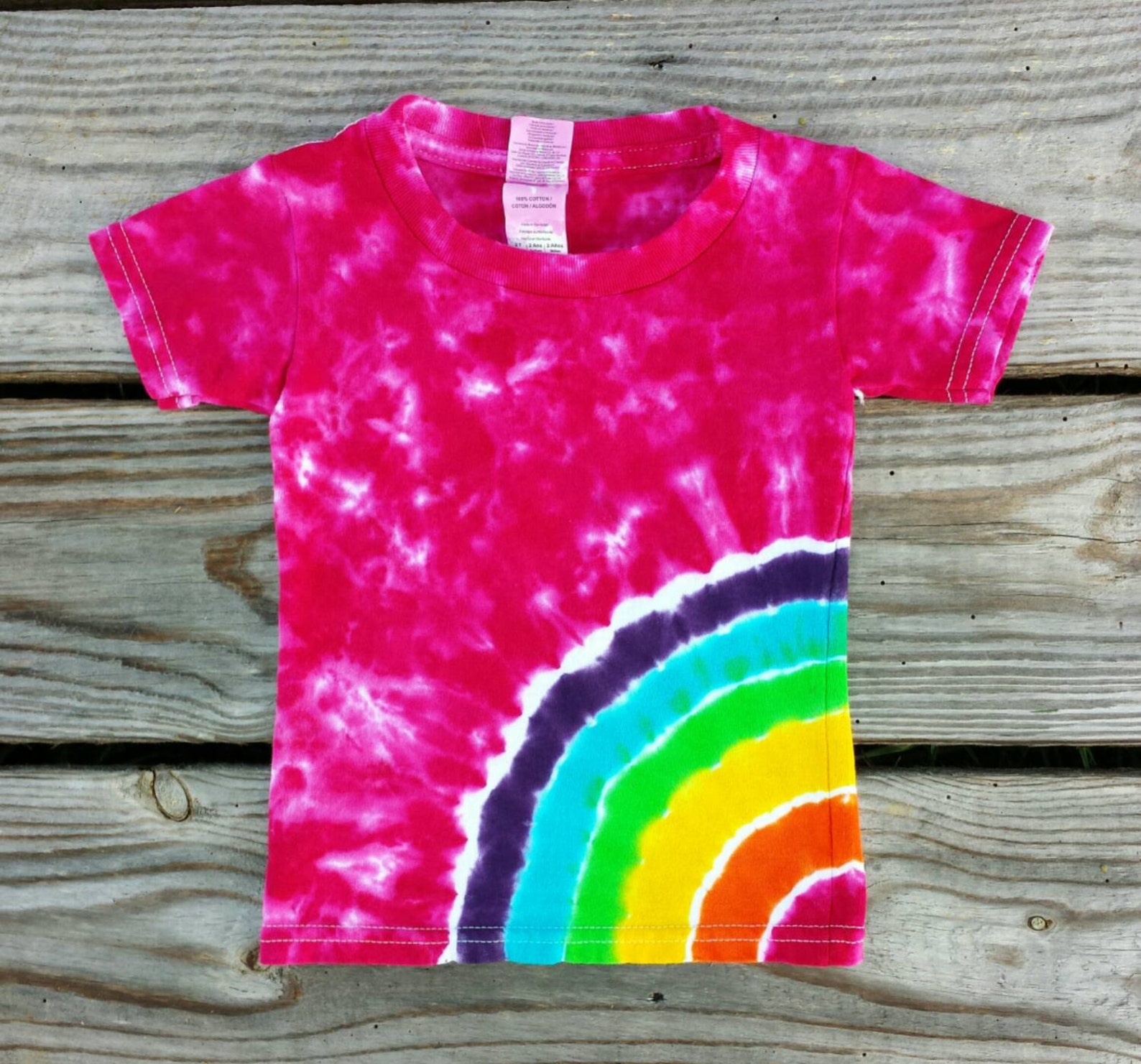 Girls Rainbow Tie Dye Shirt Kids XS S M L XL Girls Tie Dye Etsy