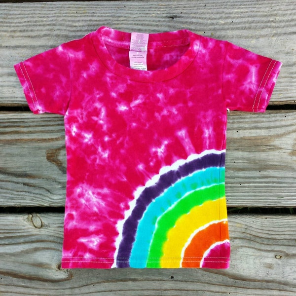 Girls Rainbow Tie Dye Shirt, Kids XS S M L XL, Girls Tie Dye, Tie Dye T-shirt, Girls Tee, Hippie Kids