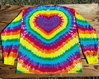 Adult Neon Rainbow Tie-Dye Tee - 100% Cotton, Swirl Pattern, Made In USA, No Two Exactly Alike - View #12