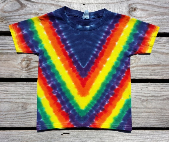 Toddler Rainbow Chevron Tie Dye T-shirt, 2T 3T 4T, Rainbow Tie Dye