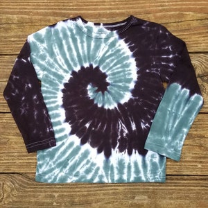 Tie Dye Long Sleeve Shirt,  Black and Gray Tie Dye T-shirt  S M L XL XXL 3XL, Men&#39;s Tie Dye, Women&#39;s Tie Dye Hippie Top