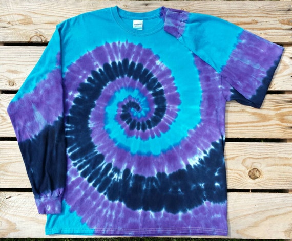 A-Lab Go With The Flow Purple & Blue Tie Dye T-Shirt