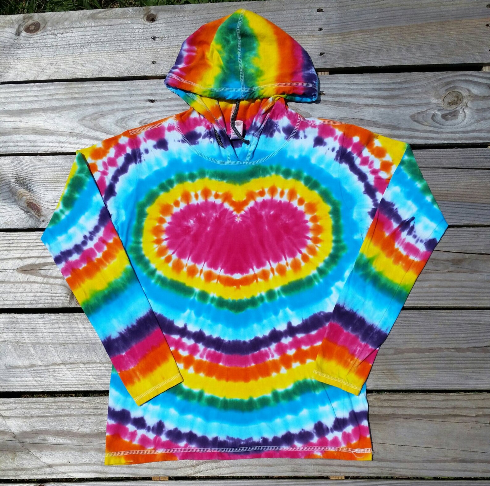 Tie dye heart sweatshirt Clearance