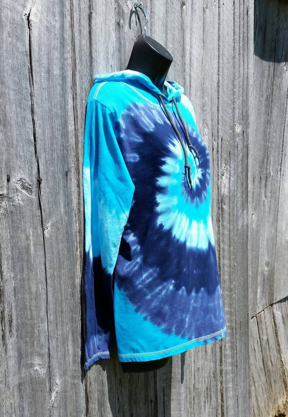 Marsala Tie Dye Hoodie with Thumbholes