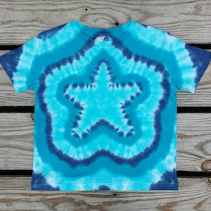 Kids blue Star Tie Dye T-shirt,  Available Sizes S M L XL, Hippie Kids
