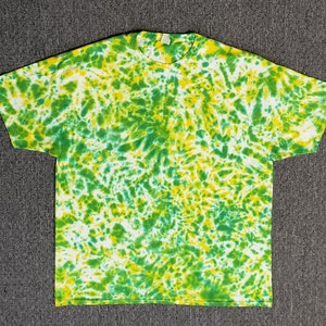 Adult Yellow Green and White Tie Dye Shirt, S M L XL 2XL 3XL 4XL 5XL 6XL, Tie Dye Shirt, Man Women Tie Dye T-shirt