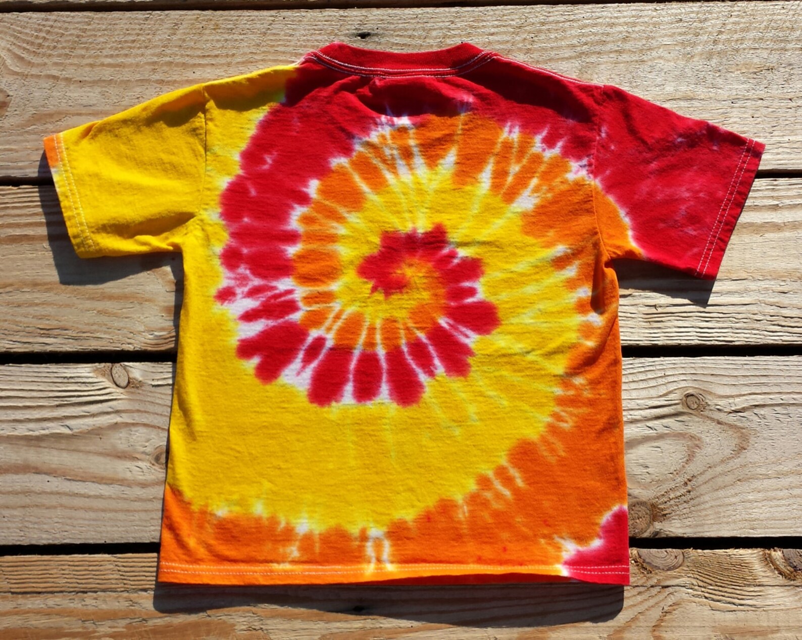 Youth Red Orange Yellow Tie Dye Tshirt XS S M L XL Hippie Etsy
