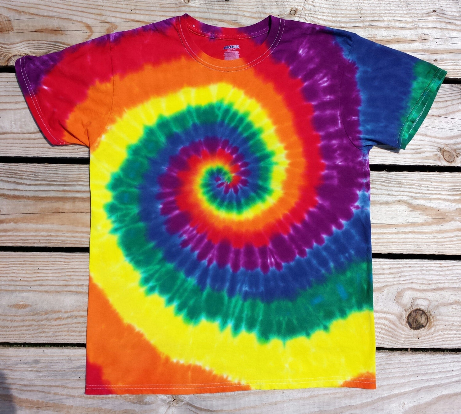 Plus Size Rainbow Spiral Tie Dye T-Shirt, Plus Sizes 2XL 3XL 4XL 5XL 6XL,  Hippie Top, Deadhead, Festival Shirt