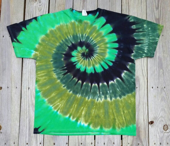Camisa Tie Dye negra y verde de talla grande XXL 3XL 4XL 5XL 6XL camiseta Tie Dye para adultos Dia de San Patricio