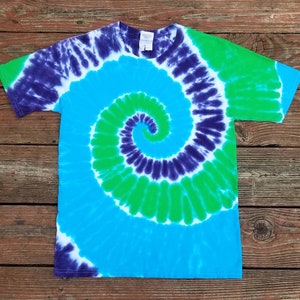 Kids Tie Dye T-shirt, Blue Green and Purple Tie Dye Shirt, Kids Tie Dye, Girls Shirt, Boys Shirt, Tie Dye Tee
