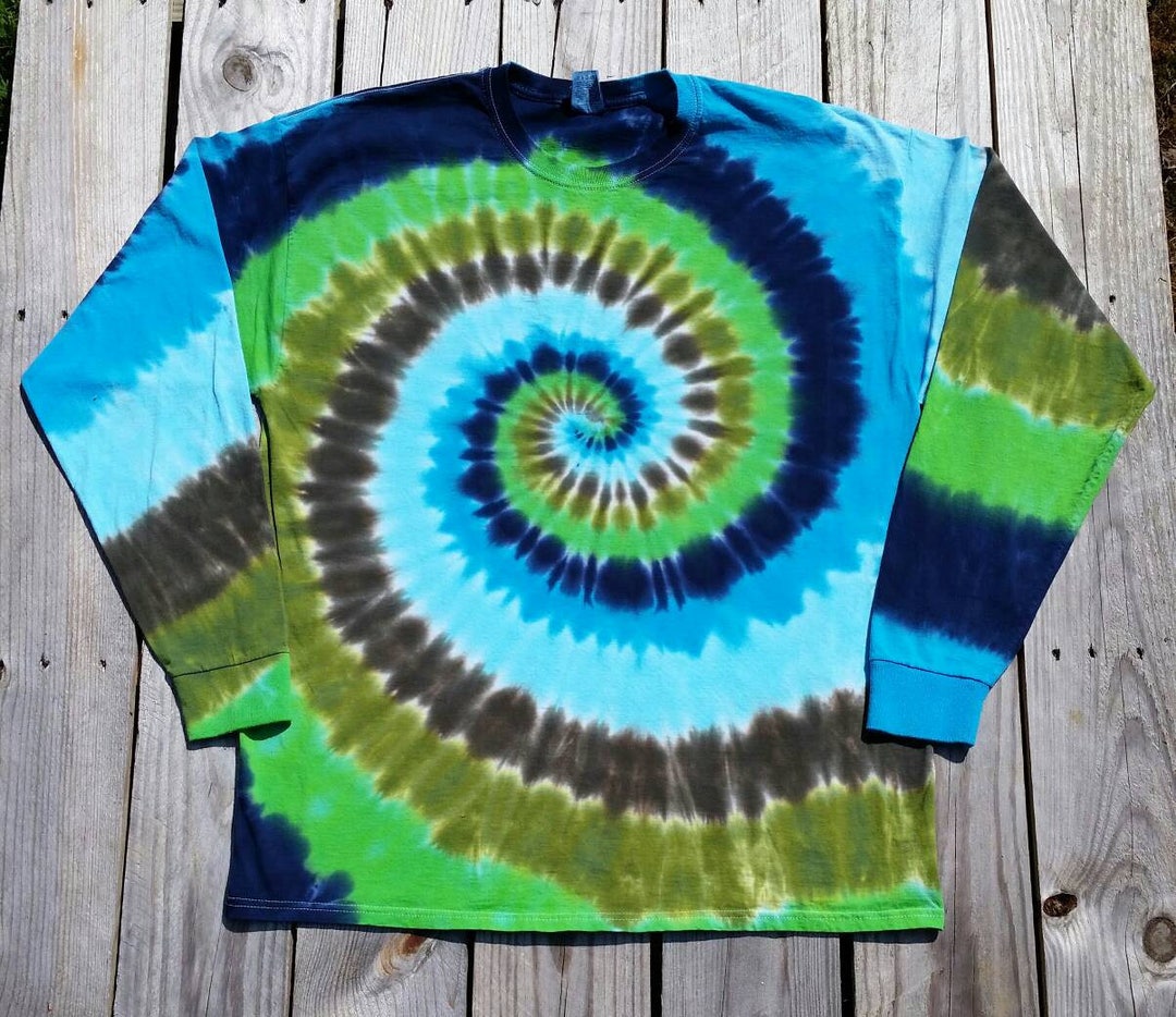 Toddler Boys Tie Dye Shirt, Kids Long Sleeve Tie Dye Tshirt, 2T 3T 4T