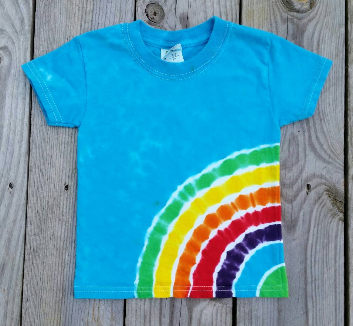 Toddler Side Rainbow Tie Dye T-Shirt Available Sizes 2T 3T | Etsy