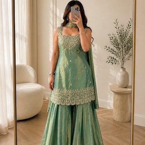 mint green indian dress Floral textured maxi dress