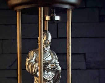 The Alchemist, Kinetic Maglev Sculpture. Bismuth Metal Art, Unique Science Gift