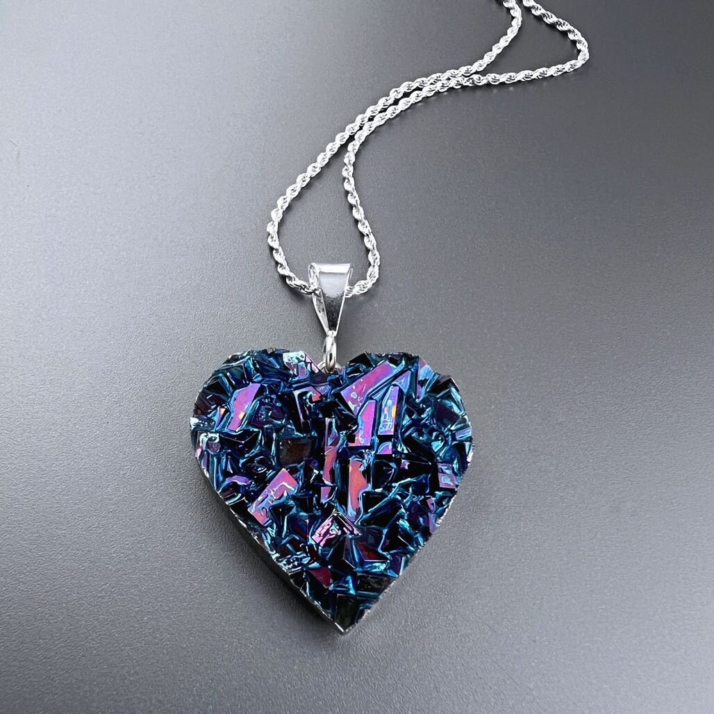 Crystal Heart Necklace, Valentine's Day Jewelry, Anniversary Gift